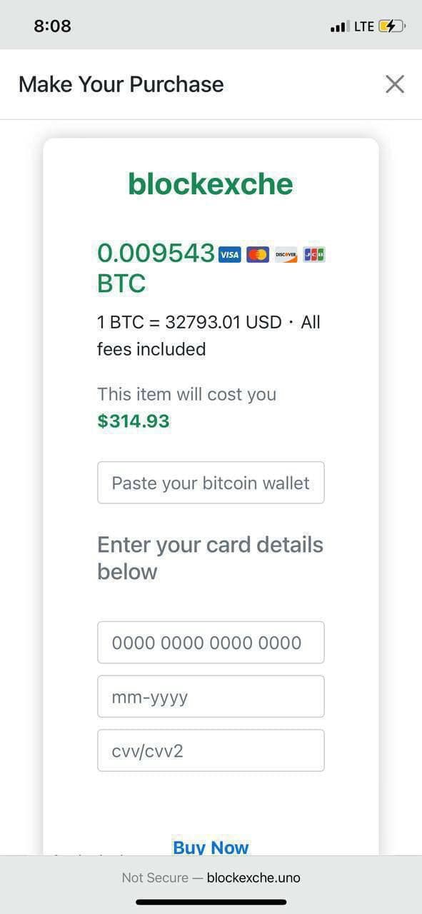 Bitcoin carding method